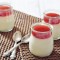 Panna Cotta Chocolat blanc, coulis de framboises