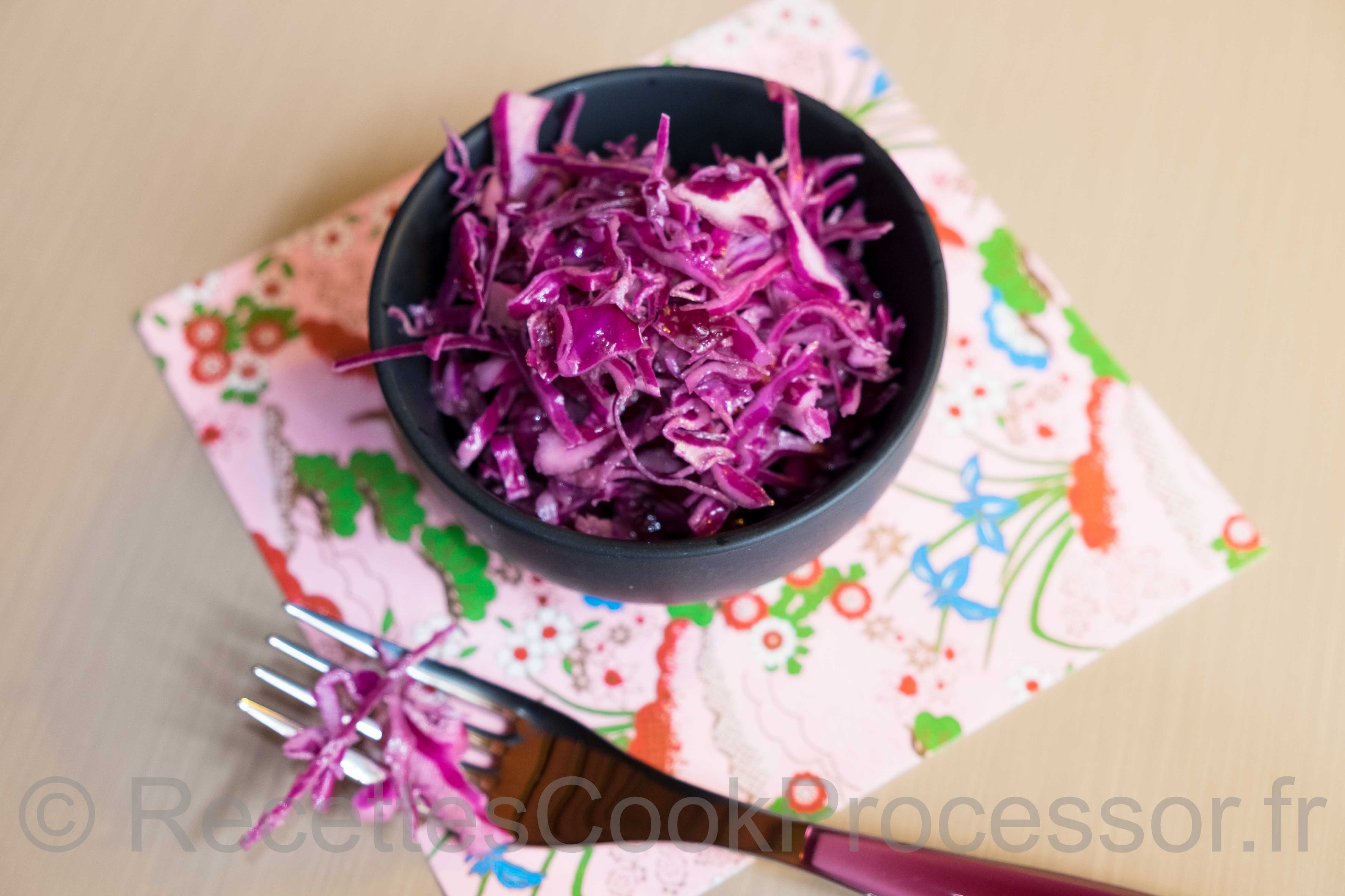 Salade de chou rouge aux noix