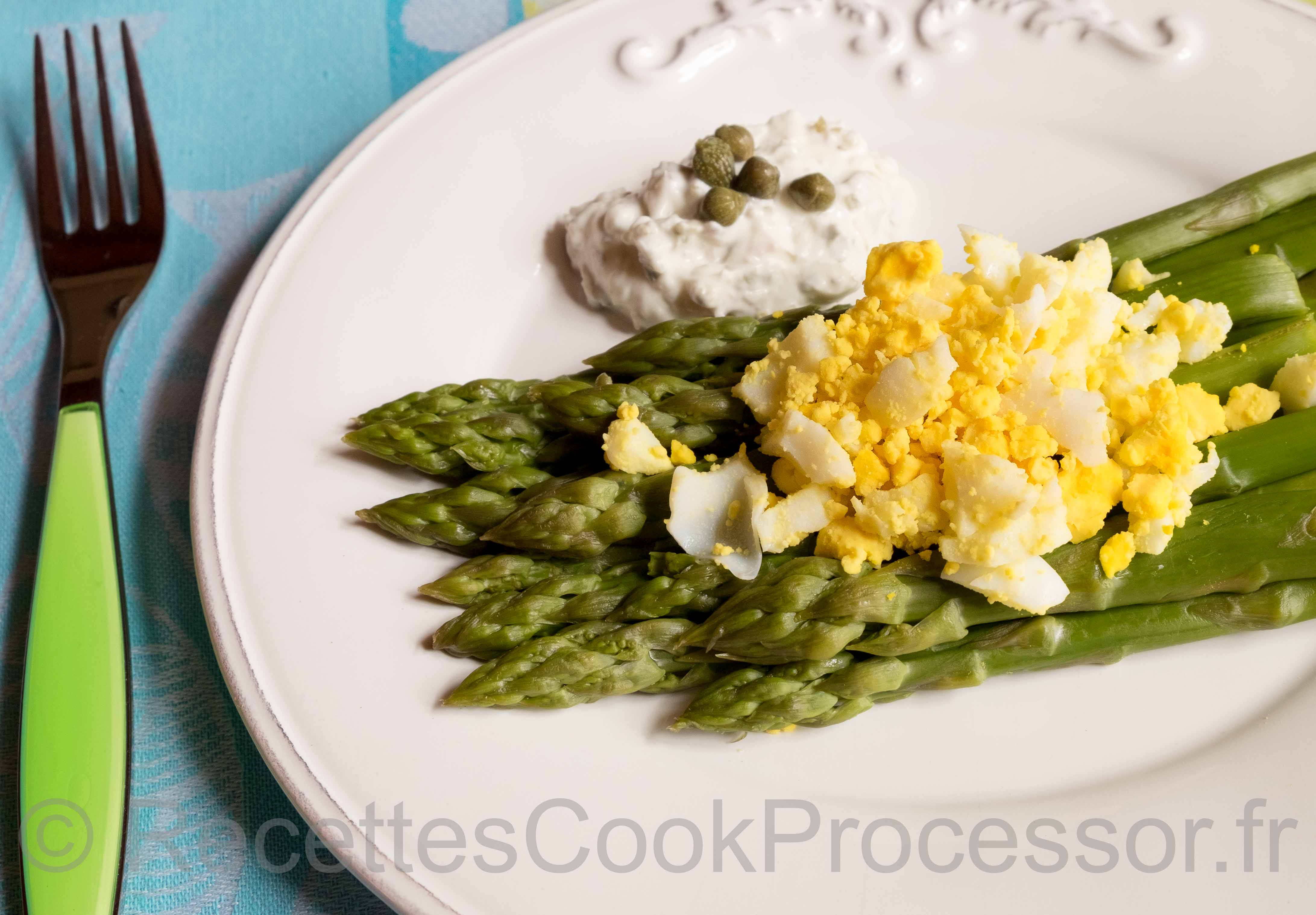 asperges et oeufs durs, sauce gribiche au Cook Processor KitchenAid