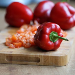 Compotée de tomates et poivrons